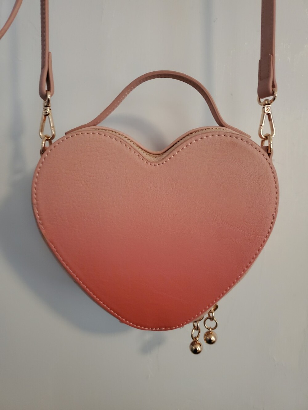 LC Lauren Conrad Heart-Shaped Pink Crossbody Bag